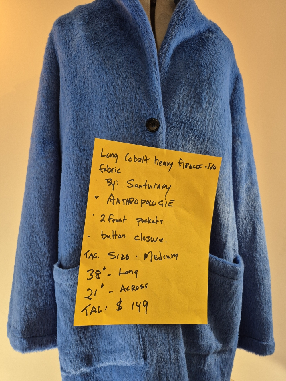 Sanctuary Electric Blue Teddy Coat - Picture 12 of 12